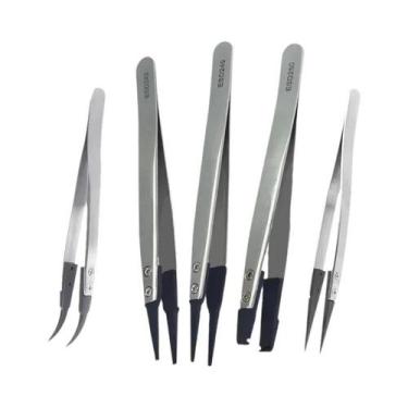 Imagem de Pinças De Plástico Antiestáticas Em Aço Inoxidável Para Instalação De 