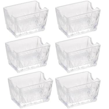 Imagem de Kit 6 Porta Sachês de Vidro Dublin Chá Açucar Café Maionese Ketchup Ly