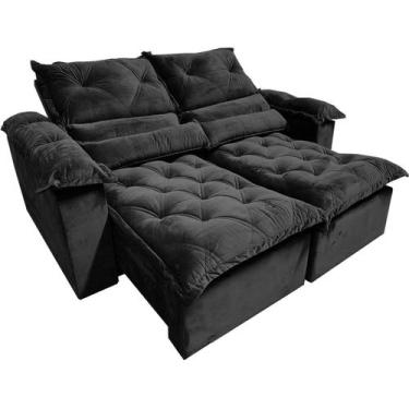 Imagem de Sofa retratil e reclinavel santorine (180cm)-preto 21 - IMPERIO DECOR