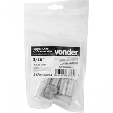 Imagem de Prensa Cabo Para Cabos De Aço De 3-16'' Com 10 Peças Vonder