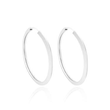 Imagem de Brinco Delicado em Prata 925 em Argola 2,3mm M - Tropical Joias , Prat