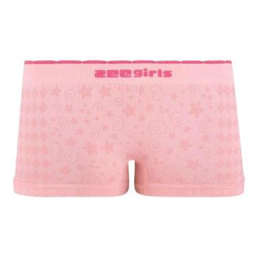 Imagem de Calcinha Boxer Infantil Jacquard Candy Pink Zee Rucci, M