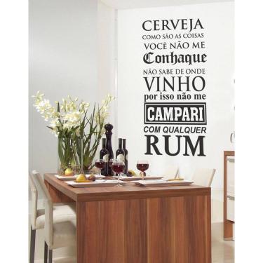 Imagem de Adesivo Decorativo De Parede Frase Divertida