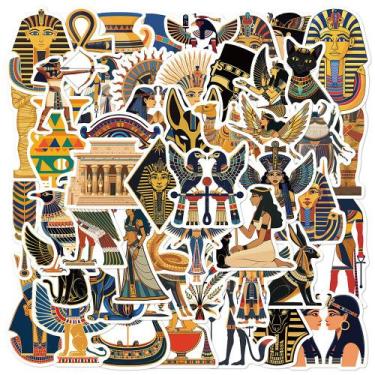 Imagem de Adesivos Ancients Egyptians, vinil impermeável, anime, 50 unidades - y