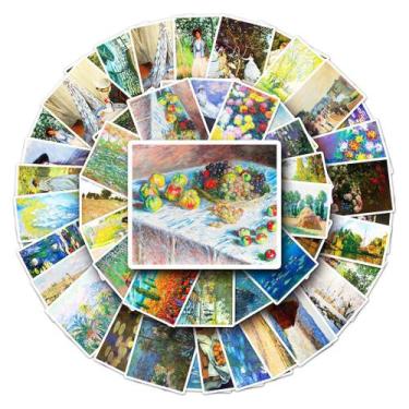 Imagem de Adesivos Monets Artistics Anime Cartoon 50 unidades de PVC impermeável