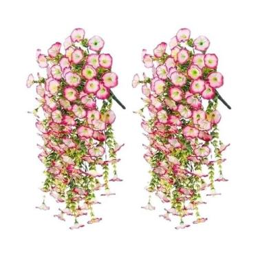 Imagem de Flores Artificiais Morning Glory Petunias 2PCS Para Decoração De Pared