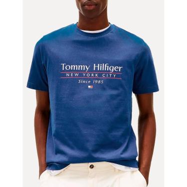 Imagem de Camiseta Tommy Hilfiger Masculina Center Stack Azul Royal-Masculino