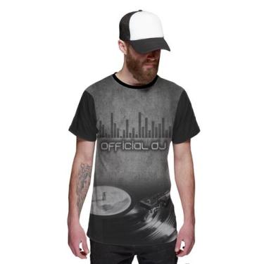 Imagem de Camisa Dj official Vinil Toca Disco Cinza, Preto, M
