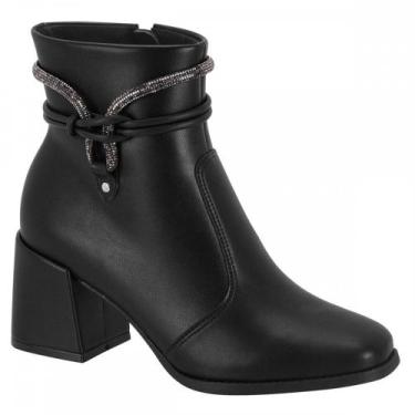 Imagem de Bota Moleca 5352102 Salto Bloco Feminino, Preto, 37