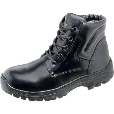 Imagem de Bota Cano Curto Padrão Force Couro Alto Brilho Borzeguim Tamanho: 39Co