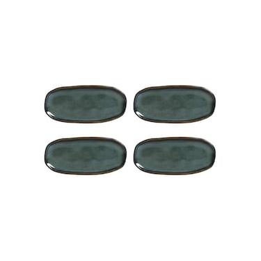 Imagem de Conjunto de Travessas Ovais Rasas Porto Brasil Orgânico Oceano 16,5x8cm - 4 Peças