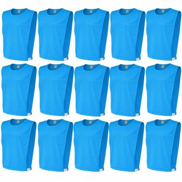 Imagem de Kit Colete 15 Pçs Treino Futebol Trb Liso Tecido Em Poliéster