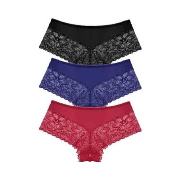 Imagem de Conjunto De Calcinhas Sexy De Renda Para Mulheres, G Strings Florais R