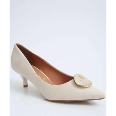Imagem de Scarpin Feminino Bico Fino Salto Fino Vizzano-11266, Branco, 37