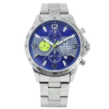 Imagem de Relógio Masculino de Aço Tuguir Analógico Infinity TGI37245 Prata e Azul-Masculino