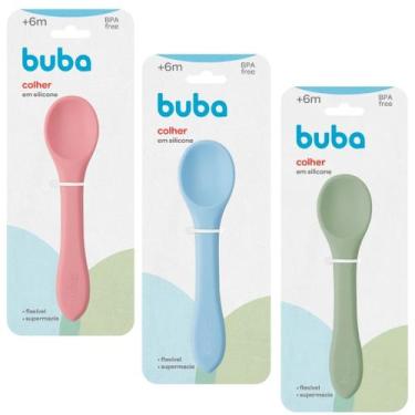 Imagem de Colher Em Silicone Supermacio E Flexível Introdução Alimentar BLW Buba