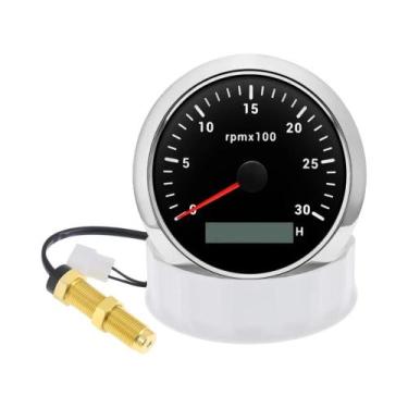 Imagem de Tacômetro Digital De 85mm Para Carro, Caminhão E Barco, Medidor De Vel