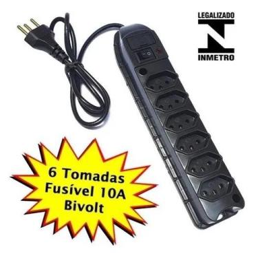 Imagem de FILTRO DE LINHA Régua de Tomada c/ Fusível Modelo Extensão Elétrica BI