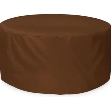 Imagem de Capa Impermeável Compatível Mesa Redonda 200x80 Marrom - SPTS