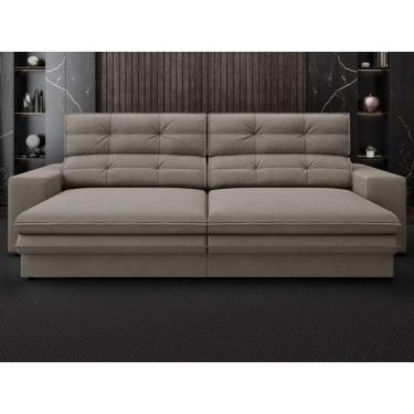 Imagem de Sofá Pegasus 2,50m Assento Retrátil e Reclinável Velosuede - NETSOFAS