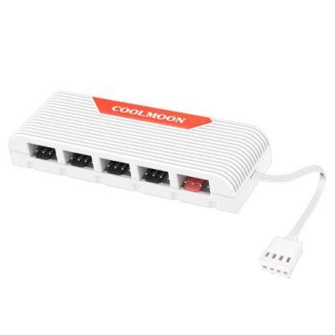 Imagem de Hub multi cooler fan f5pro controle pwm 4 pinos - 5 portas - COOLMOON