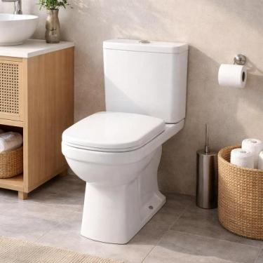 Imagem de Kit Vaso Deca Linha Quadra 3 e 6 Litros, Branco