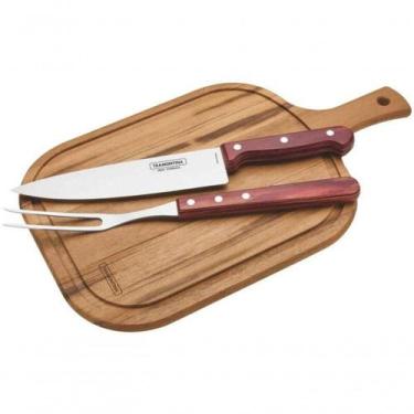 Imagem de Jogo Para Churrasco Tramontina Polywood Vermelho 3 Peças