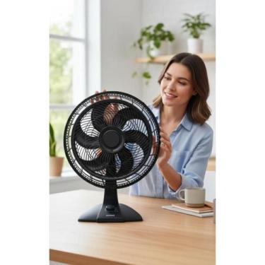 Imagem de Ventilador 2 em 1 Turbo Force Preto 6 Pás Potente - Congratulations St