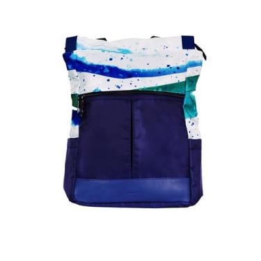 Imagem de Mochila Para Notebook 14" Resistente À Água Feminina Wave Anemoss, Azu