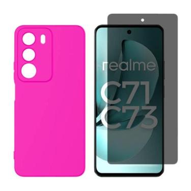 Imagem de Capa Capinha Aveludada Para Realme C71 / C73 Kit Película Vidro 3D / H