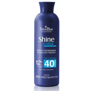 Imagem de Água Oxigenada 40 Volumes 900ml Shine Blue para Cabelos