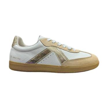 Imagem de Tênis Ramarim SNK Casual 2462202 Branco + Dourado, 35, Branco, Dourado