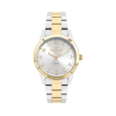Imagem de Relógio Technos Boutique Prata e Dourado Feminino 2035mkk/5k