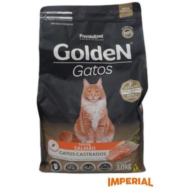 Imagem de Ração Premier Pet Golden para Gatos Adultos Castrados 3kg - PremieRPet