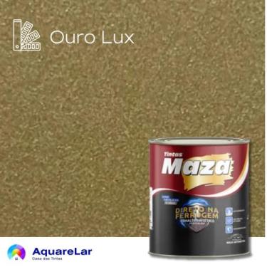 Imagem de Esmalte Sintético Direto na Ferrugem Maza Metálico 900ml, OURO LUX