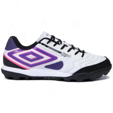 Imagem de Chuteira Society Umbro Pro 5 Bump Masculino, 38, Branco, Preto, Electr