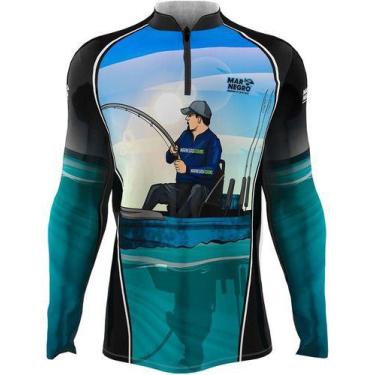 Imagem de Camiseta De Pesca FPS 50+ Caiaqueiro - Mar Negro, G1