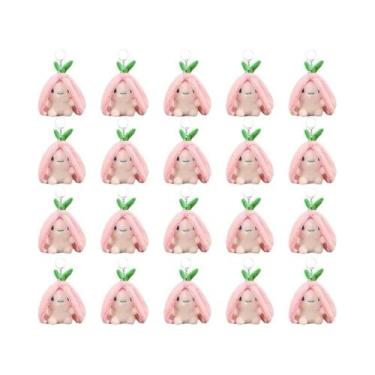 Imagem de Chaveiro De Pelúcia Fofo De Morango Coelho Fruta Animal, Pingente De B