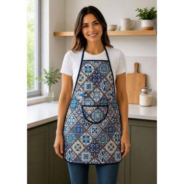 Imagem de Avental de Cozinha Estampado com Plástico - Estampa Portuguesa