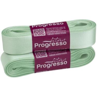 Imagem de Fita de Cetim 22MM 10M. Verde Suave - Fitas Progresso