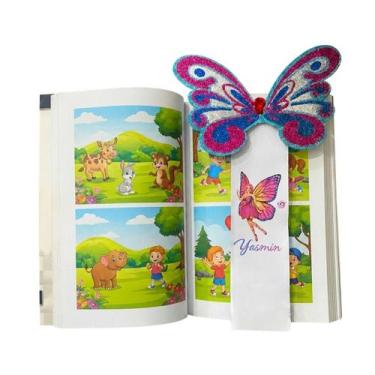 Imagem de Marcador de página personalizado com nome Marcadores Fly Borboleta - D
