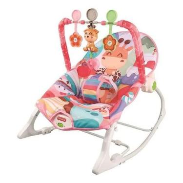 Imagem de Cadeirinha Descanso Bebe Balanço Musical Vibratória Confortável Rosa -