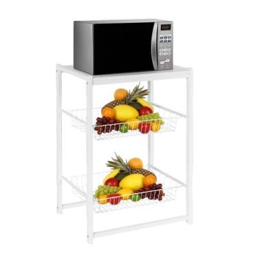 Imagem de Fruteira Suporte De Chão Para Micro-ondas Forno Bebedouro Galão De Águ