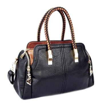 Imagem de Bolsa Feminina Média de Mão Alça Ombro Transversal Lançamento Moda Ref
