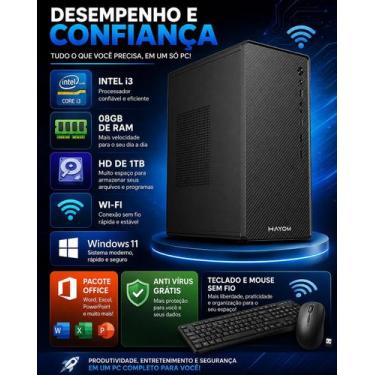 Imagem de CPU Computador i3 BZX PREMIUM WINDOWS 11 HDD 1000GB WIFI E PACOTE OFFI