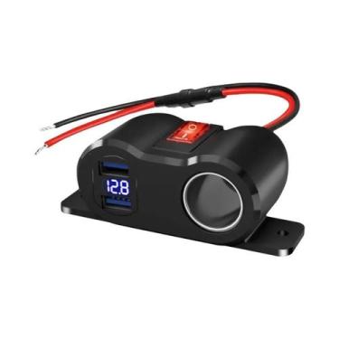 Imagem de Carregador De Carro 12V Adaptador De Energia QC3.0 PD3.0 Tomada Diviso