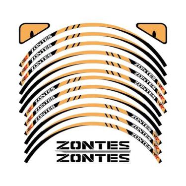 Imagem de Adesivos Refletivos Para Rodas De Scooter De Aventura Para ZONTES 150X