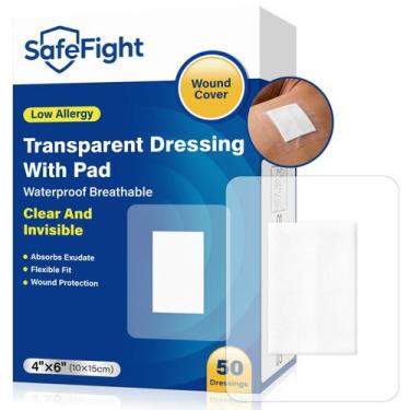 Imagem de Curativo em Filme Transparente SafeFight 10x15 cm 50 Unidades à Prova 