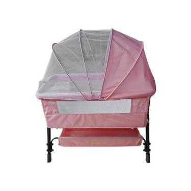 Imagem de Berço Portátil Moisés Balanço Mosquiteiro Bumper Kids Rosa