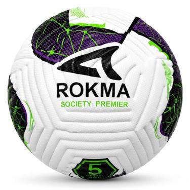 Imagem de Bola Society Rokma Premier Oficial Jogo, Preto, Roxo, Verde